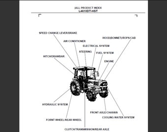 Kubota L4610DT und Kubota L4610HST Traktor Ersatzteilliste pdf digitaler Download