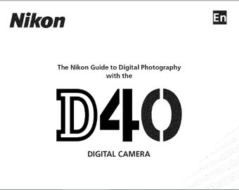 Nikon D40 user owners manual PDF digital download