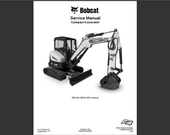 Bobcat E35 Bagger Werkstatt-Servicehandbuch PDF digitaler Download 4