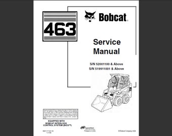 Bobcat 463 Skid Steer Loader Workshop Service Manual PDF digital download