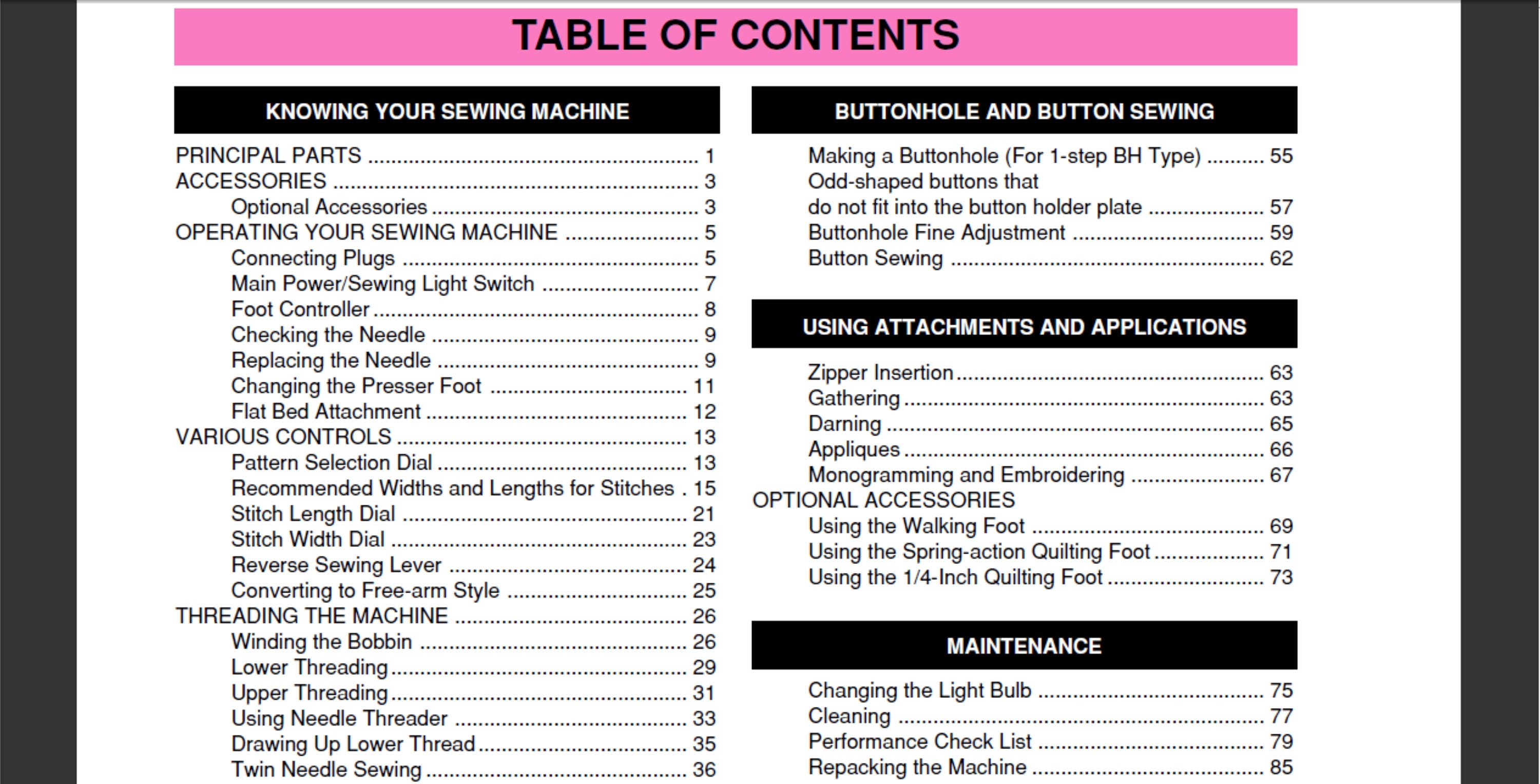 User manual Brother XR-65T (English - 101 pages)