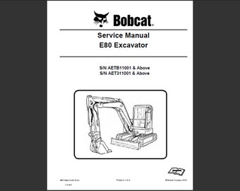 Bobcat E80 Bagger Werkstatt Service Handbuch PDF digitaler Download