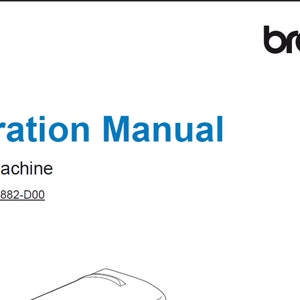 Brother 882-D00 owners manual PDF digital download