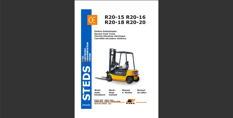 Still Steds R20-15 R20-16 R20-18 R20-20 electric forklift truck Workshop Service Manual pdf digital download