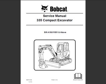 Bobcat 335 Bagger Werkstatt Service Handbuch PDF digitaler Download