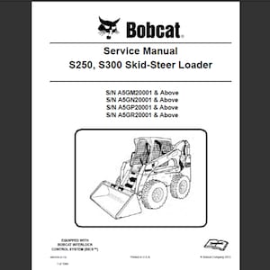 Manual de servicio del minicargador Bobcat S250 y Bobcat S300 PDF descarga digital 4