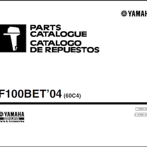 Yamaha 2004 F100BET (60C4) Marine Outboard spare parts list Manual Catalog PDF digital download 25