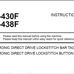 Brother KE-430F and Brother BE-438F owners manual PDF digital download