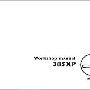 Husqvarna 385XP Chainsaw Chain Saw Workshop Repair Service manual PDF