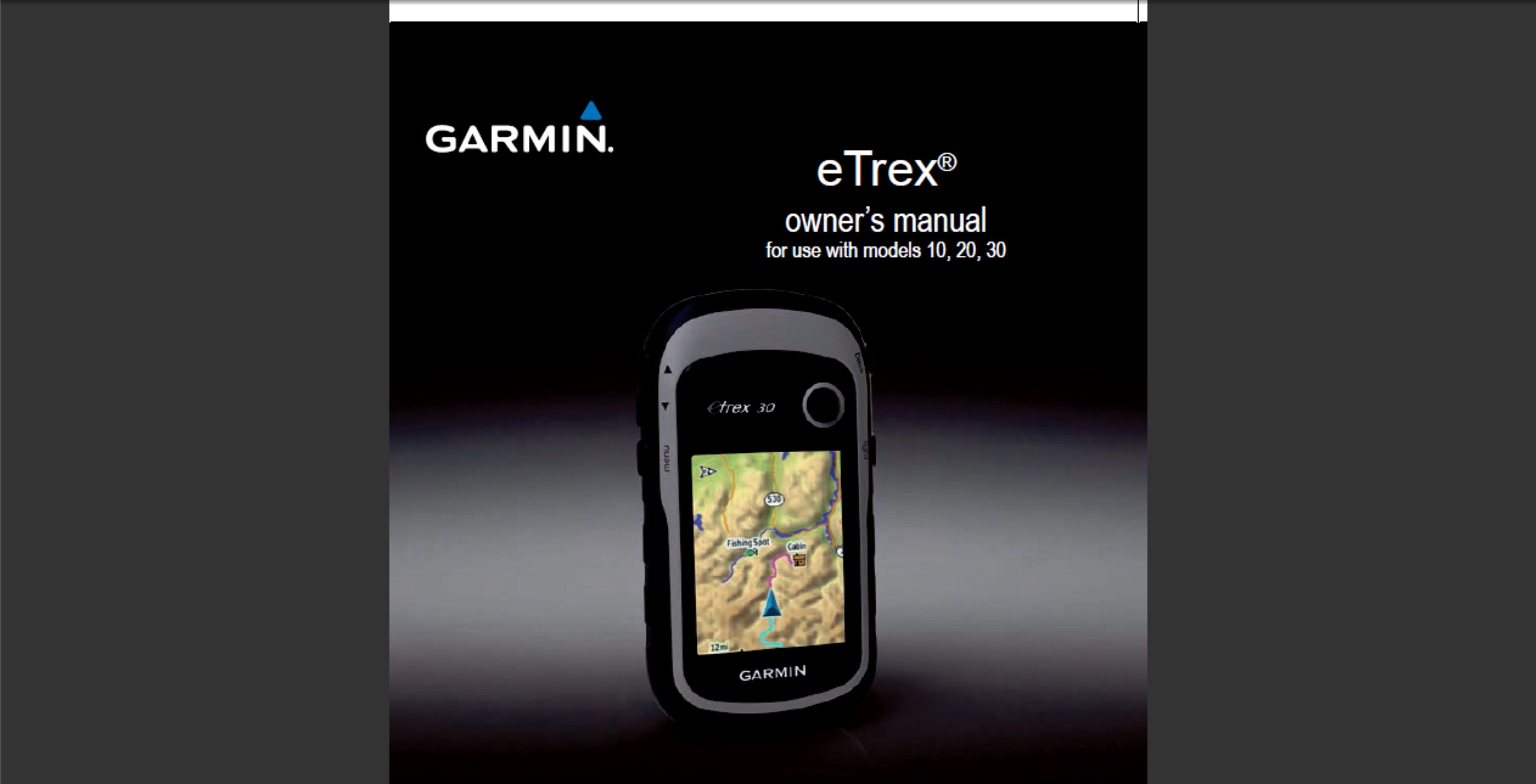 Garmin Etrex 10 Etrex 20 Etrex 30 GPS User Guide Owners Manual PDF