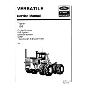 Ford New Holland Versatile 1156 Tractor Publication Number 40115610 Workshop Service Manual PDF