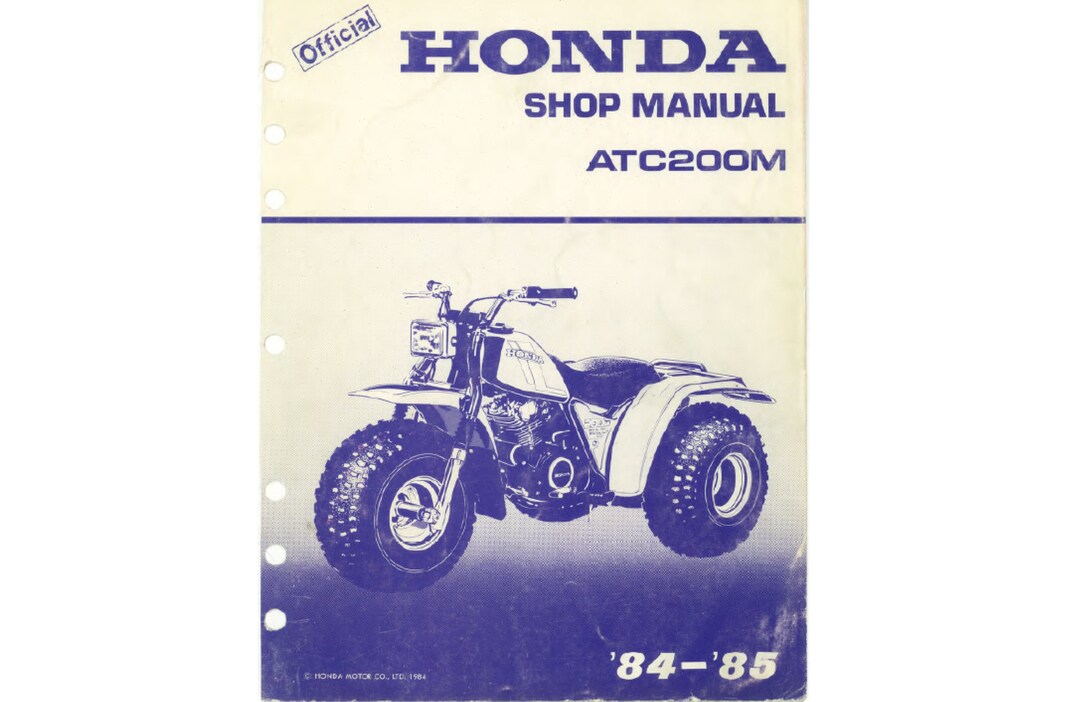 1984 1985 Honda ATC 200M Repair Workshop Service Manual PDF