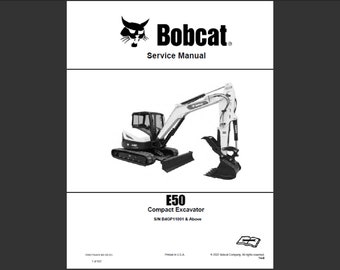 Bobcat E50 Bagger Werkstatt Service Handbuch PDF digitaler Download 2
