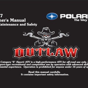 2007 Polaris Outlaw ATV manual de mantenimiento y propietario pdf