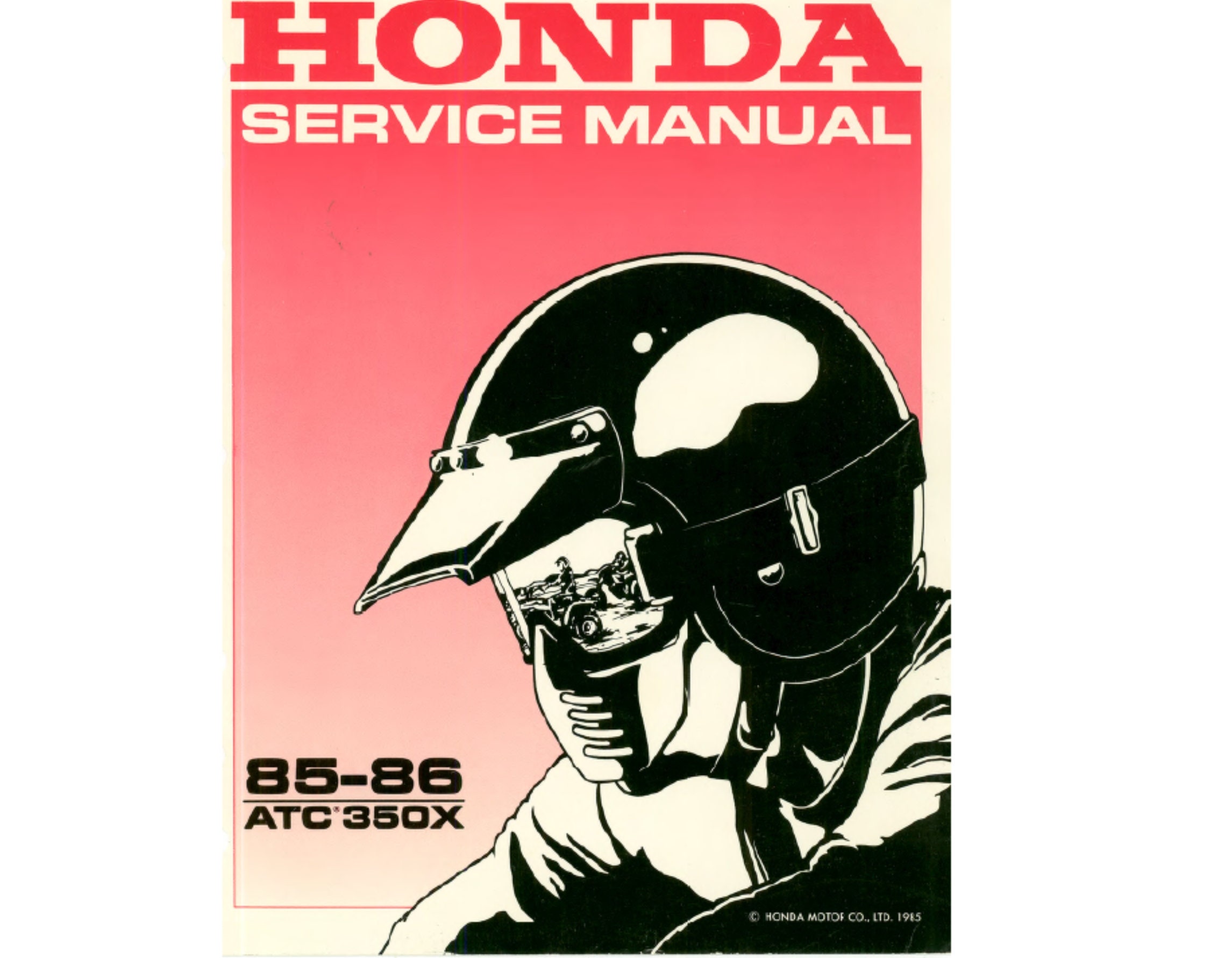 1985 1986 Honda ATC 350X Repair Workshop Service Manual PDF