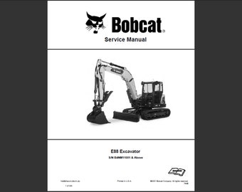 Bobcat E88 Bagger Werkstatt Serviceheft PDF digitaler Download