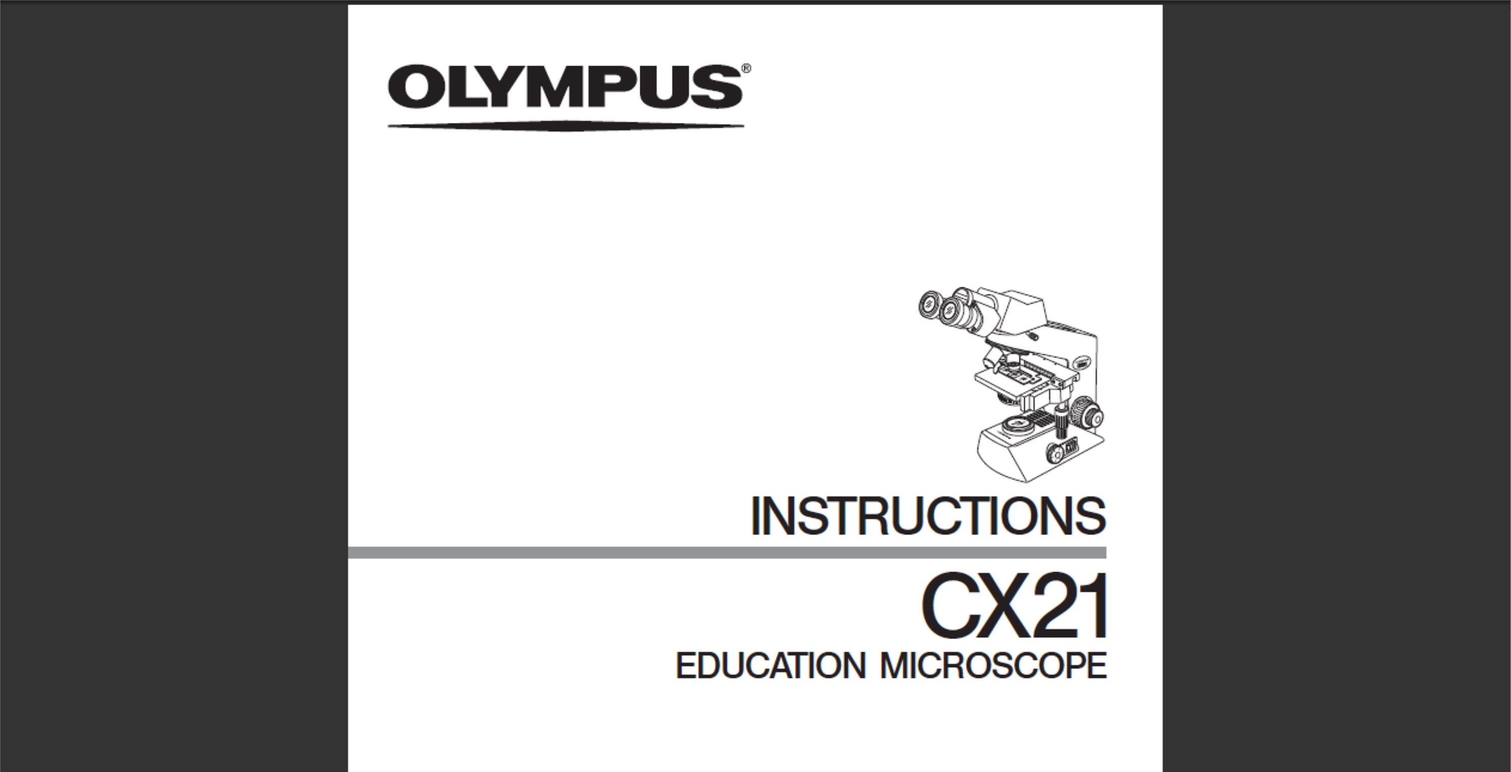 Olympus CX21 Microscope Manual PDF Digital Download Etsy
