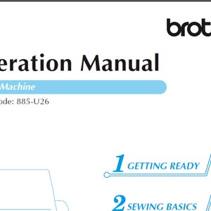 Brother 885-U26 owners manual PDF digital download