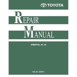 toyota 8FBMT40 8FBMT45 und 8FBMT50 Reparatur Werkstatt Service Handbuch PDF digitaler Download