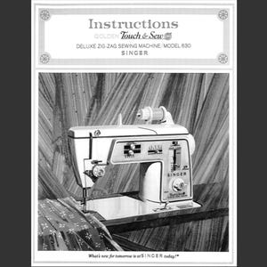 Singer 630 Golden Touch and Sew DeLuxe Naaimachine gebruikershandleiding pdf digitale download