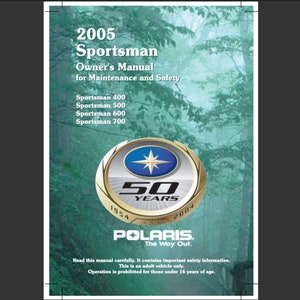 2005 Polaris Sportsman 400 500 600 and 700 ATV maintenance and owner’s manual PDF