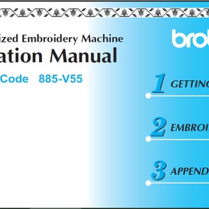 Brother 885 V55 owners manual PDF digital download