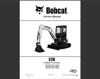 Bobcat E26 Bagger Werkstatt-Servicehandbuch PDF digitaler Download 1