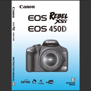 Canon EOS 450D Rebel XSi user owners manual PDF digital download