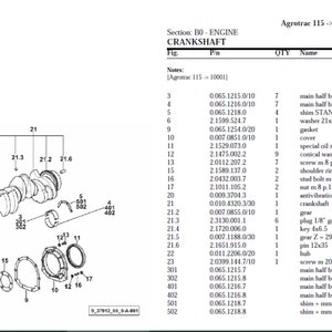 Deutz Fahr Agrotrac 115 10001 Spare Parts Manual Catalog pdf digital download