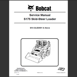 Bobcat S175 Minicargadora Manual de servicio de taller PDF descarga digital 1