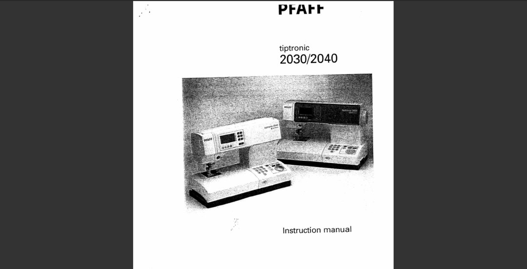Pfaff Tiptronic 2030 y Pfaff Tiptronic 2040 manual del Etsy España