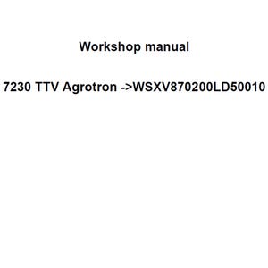 Deutz Fahr 7230 TTV Agrotron WSXV870200LD50010 Tractor Workshop Service Manual plus Agrosky iMonitor 2.0 pdf digital download