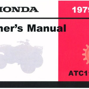 1979 Honda ATC 110 Owners Manual PDF digital download