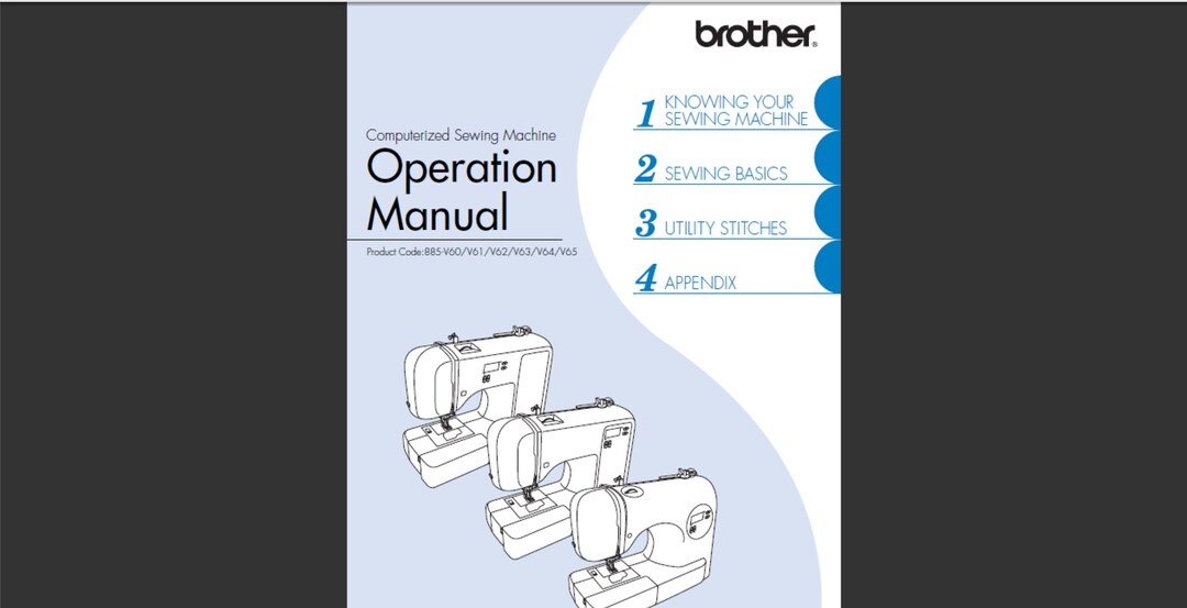 Brother XR4040 and Brother XR6060 Owners Manual PDF Digital Download Etsy
