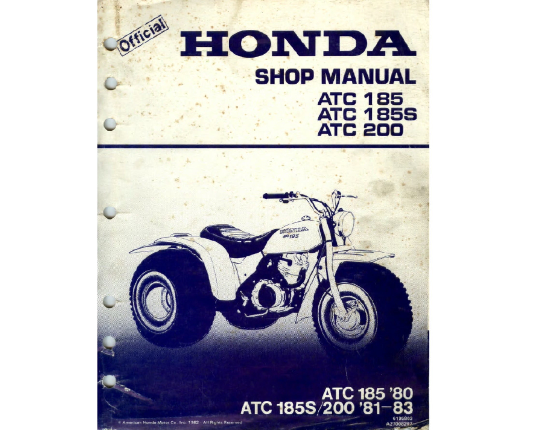 1980 Honda ATC 185 and 1981 1982 1983 Honda ATC 185S & 200
