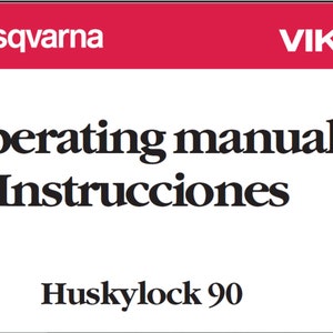 Husqvarna Huskylock 90 owners manual PDF digital download