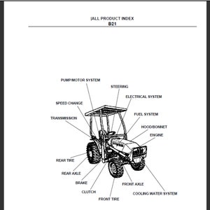 Kubota B21 tractor spare parts list pdf digital download