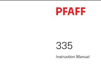 Pfaff 335 owners manual PDF digital download