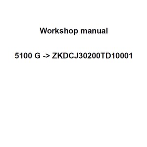 Deutz Fahr 5100 G ZKDCJ30200TD10001 Tractor Workshop Service Manual pdf digital download