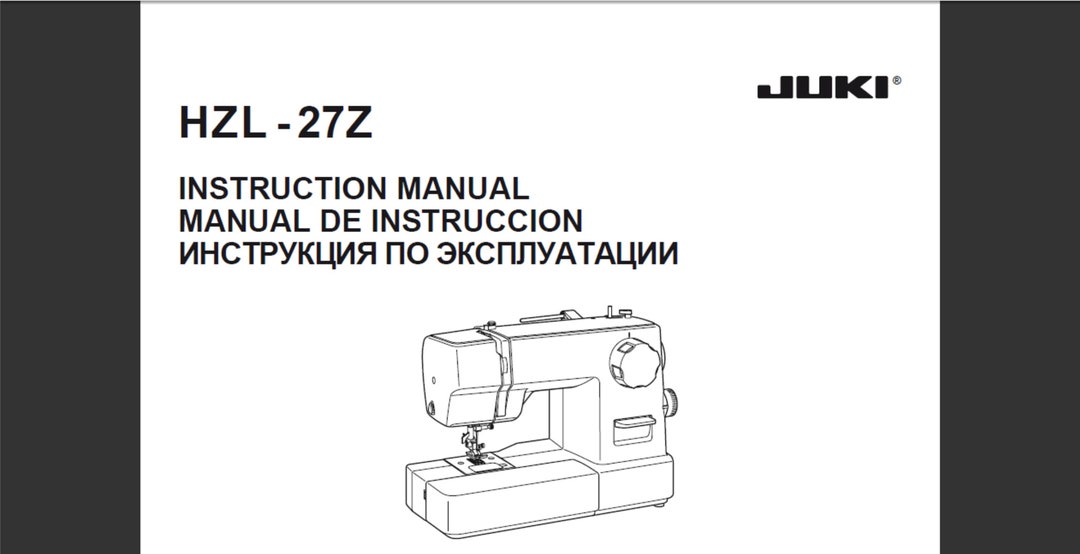 Juki HZL27Z and Juki HZL29Z Owners Manual PDF Digital Download Etsy