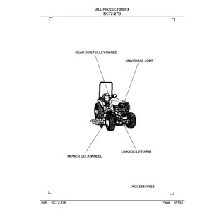 Kubota RC72 27B Mower spare parts list pdf digital download