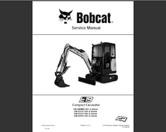 Bobcat E19 Bagger-Werkstatt-Servicehandbuch als PDF-Digitaldownload