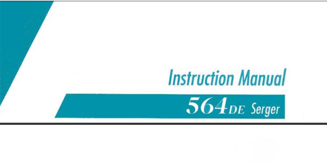 Riccar 564DE Serger Owners Manual PDF Digital Download Etsy
