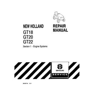 New Holland GT18 GT20 and GT22 Garden Tractor Publication Number 86620471 Workshop Service Manual PDF