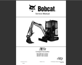 Bobcat E17Z Bagger Werkstatt Service Handbuch PDF digitaler Download