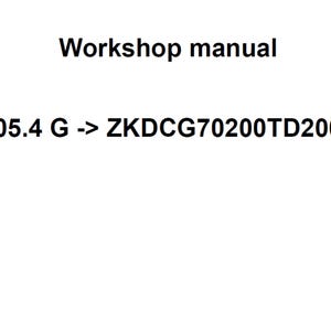 Deutz Fahr 5105.4 G ZKDCG70200TD20001 Tractor Workshop Service Manual pdf digital download