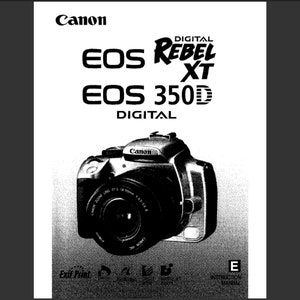 Canon EOS 350D Rebel XT user owners manual PDF digital download