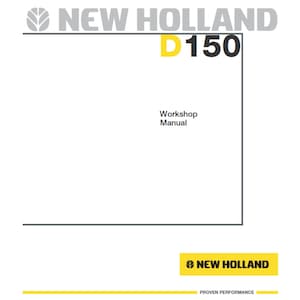 New Holland D150 Crawler Dozer Workshop Service Manual PDF digital download