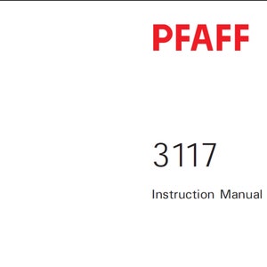 Pfaff 3117 owners manual PDF digital download