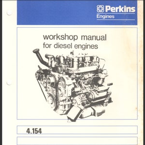 Perkins 4.154 Diesel Engine Workshop Service Manual PDF digital download